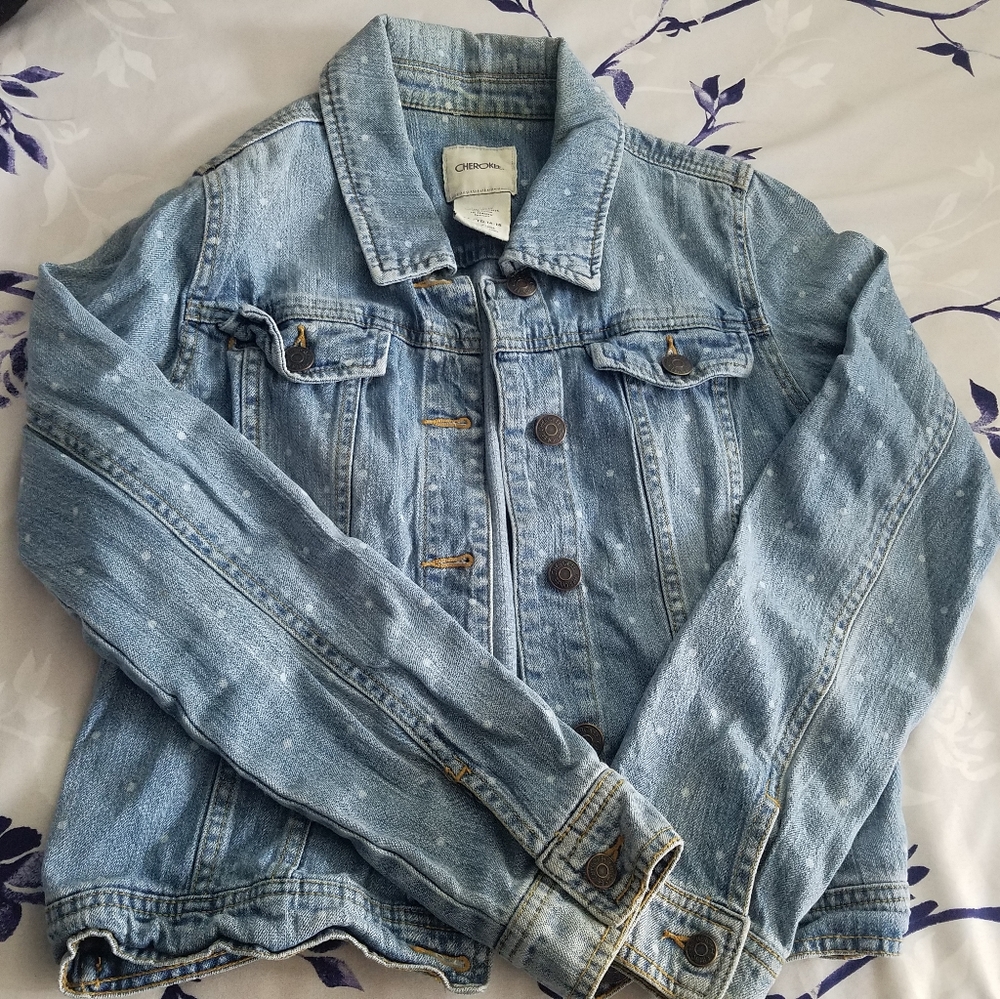 Kids Polka dot denim jacket